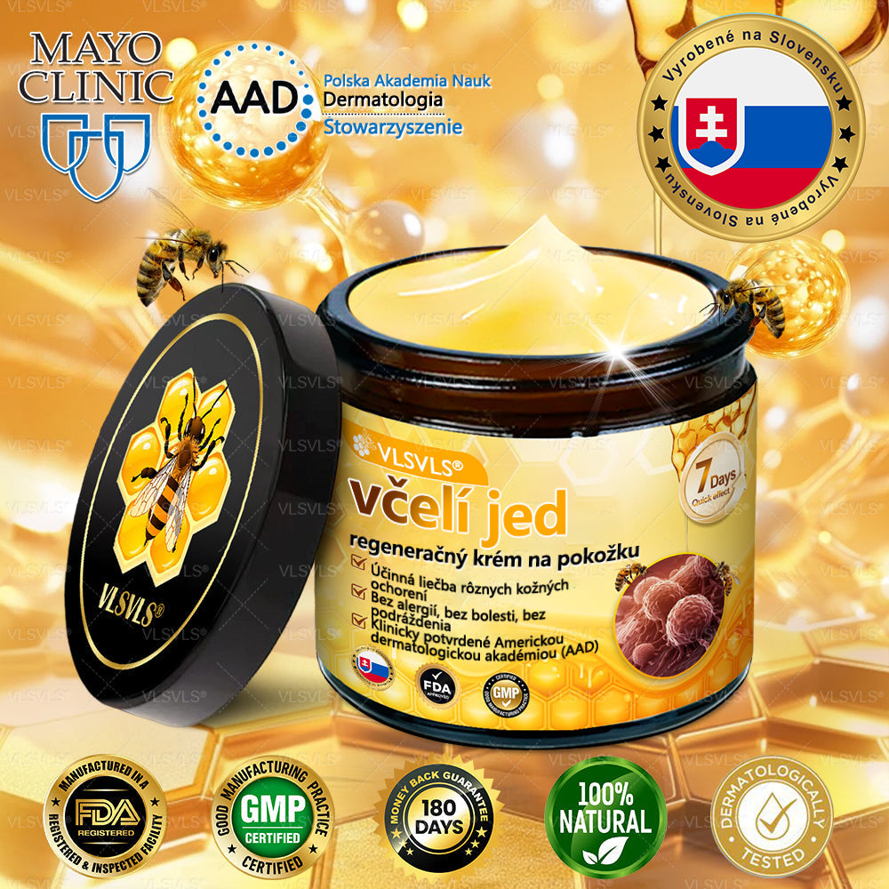 🌿 VLSVLS™ Regeneračný pleťový krém s včelím jedom 🐝 – Obnova ✨ Hydratácia 💧 Omladenie 💫