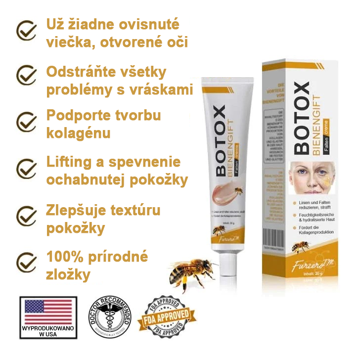 🍀👩⚕️Získajte mladistvú pleť hneď teraz! - 👩⚕️Furzero™ Botoxový krém na odstraňovanie vrások s obsahom včelieho jedu - (posledný deň 70% zľava)